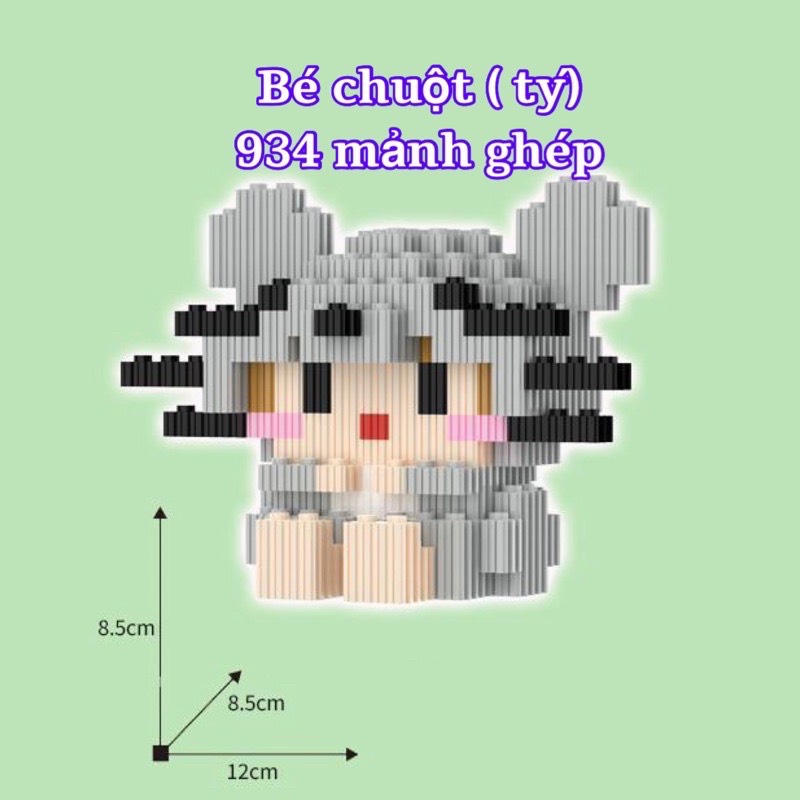 Mô hình lắp ráp lego 12 con giáp chọn mẫu
