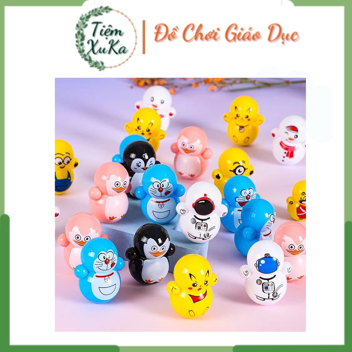 Lật đật mini mẫu mới, đồ chơi lật đật mini cho bé giải trí vui nhộn nhiều hình dễ thương