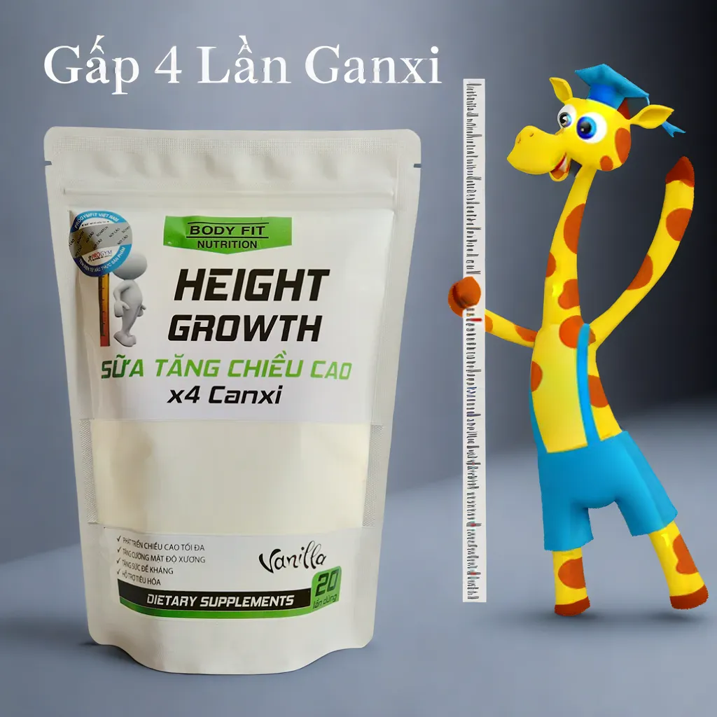 Sữa Tăng Chiều Cao Gấp 4 lần Canxi Height Growth 500g