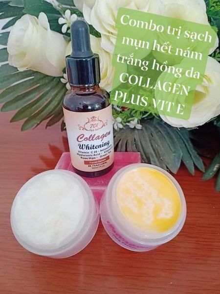 COMBO SERUM  VÀ KEM COLLAGEN PLUS VIT E