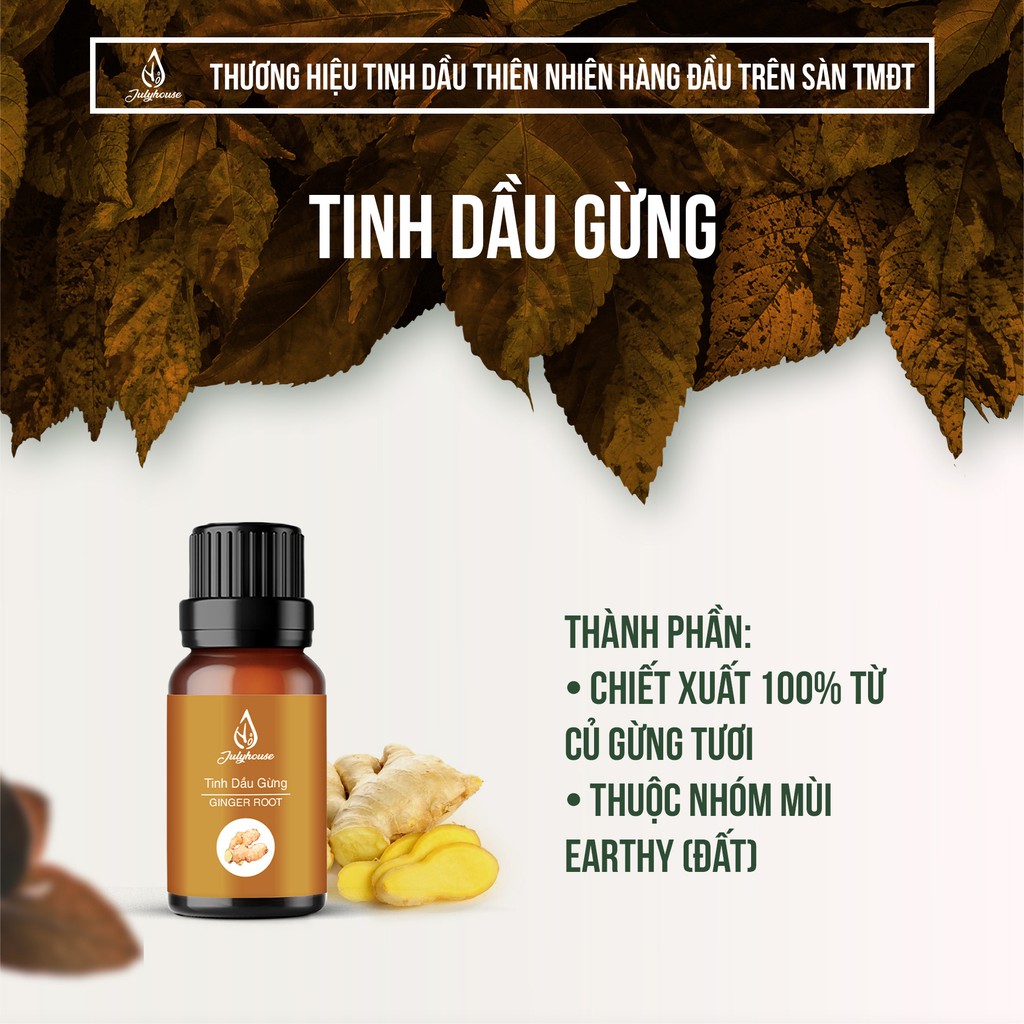 Tinh dầu Gừng 10ml JULYHOUSE