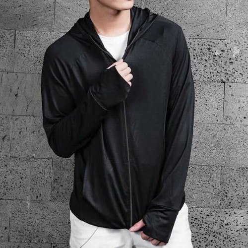 Áo Chống Nắng Nam Vải Thun Lạnh Thông Hơi Thoáng Khí Có Mũ Trùm - Áo Khoác Chống Nắng Chất Vải Kim Cương Chống Tia UV (Nhiều Màu) - DOKI