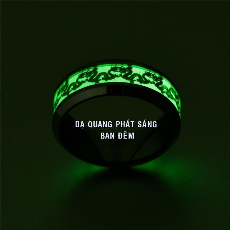 [HCM]Nhẫn nam dragon dạ quang phát sáng ati16