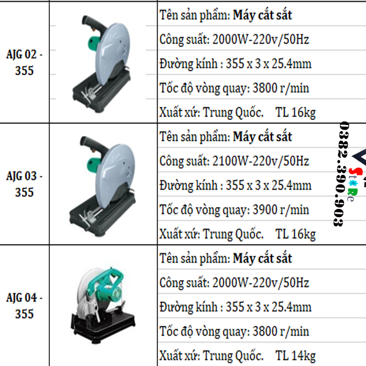 Máy cắt sắt 2000W DCA AJG04-355 - máy cắt sắt 355mm