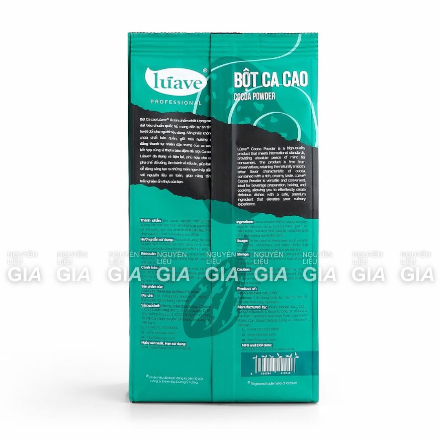 Luave Bitter Cocoa Powder 500g Bag
