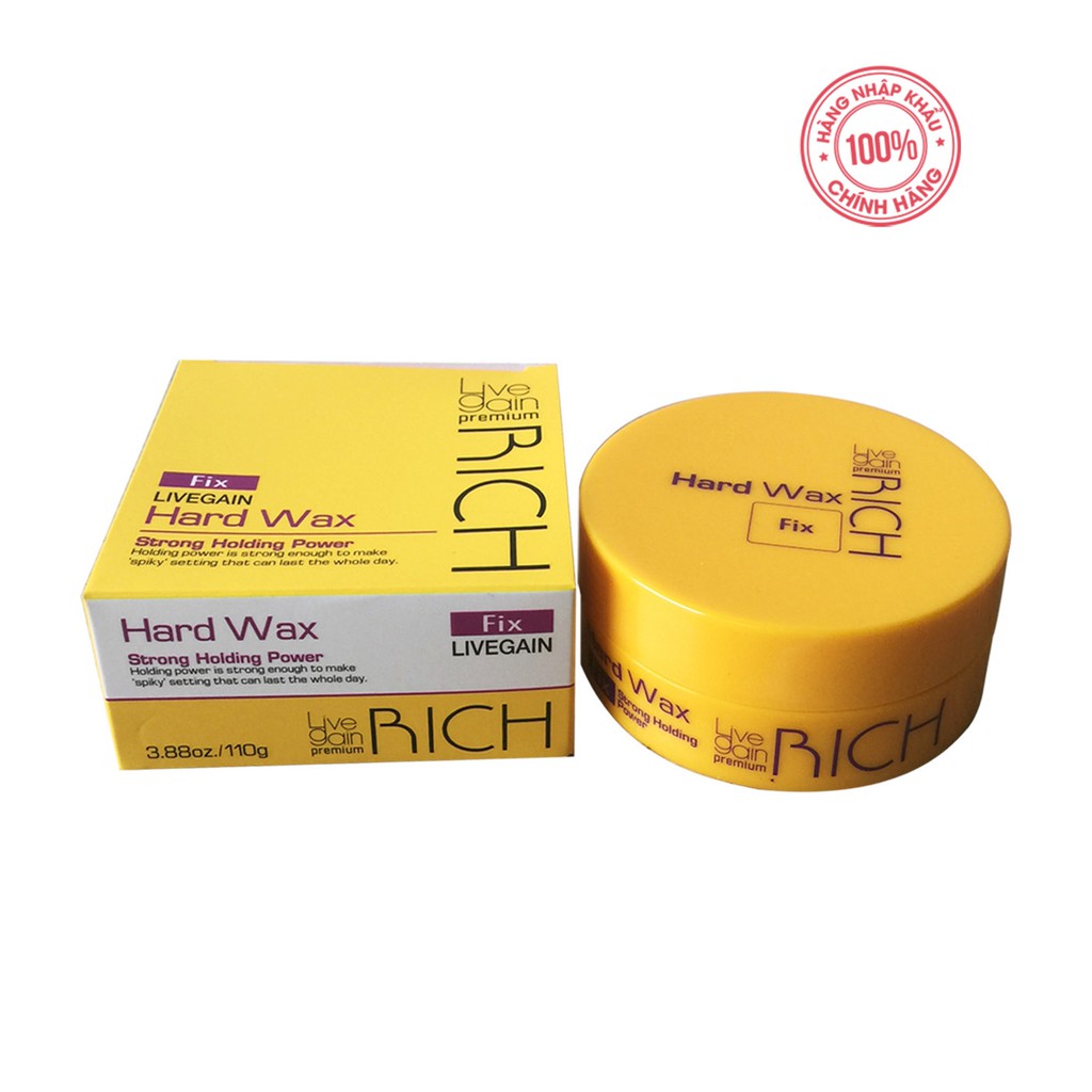 [HCM]Sáp tạo kiểu tóc cứng Live gain premium rich hard wax fix 110g