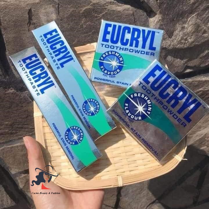 [HCM]Bột tẩy trắng răng Eucryl Toothpowder 50g