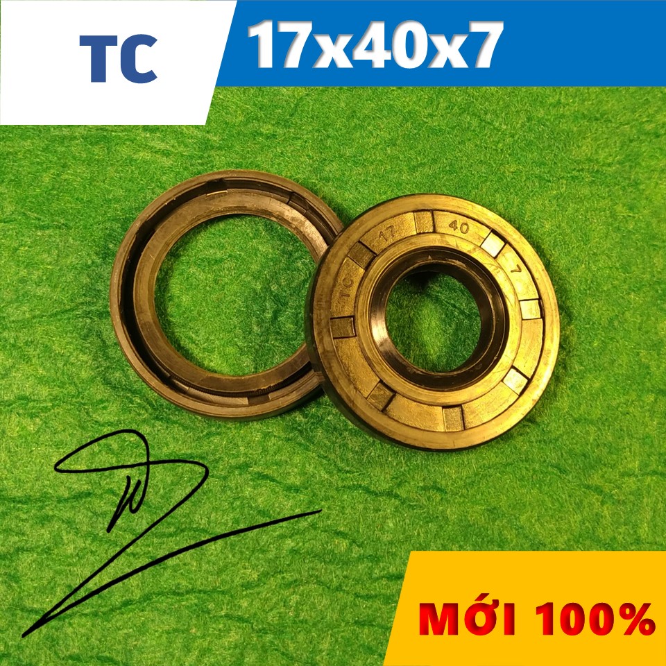 Phớt dầu TC 17x40x7   (Chắn dầu / lò xo / Phớt ben / Oil seal TC 17*40*7)