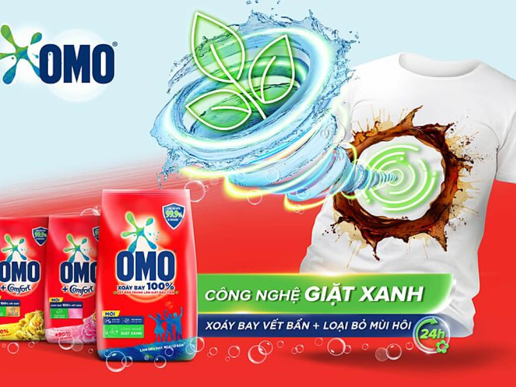 Combo 2 túi Bột giặt Omo 770G