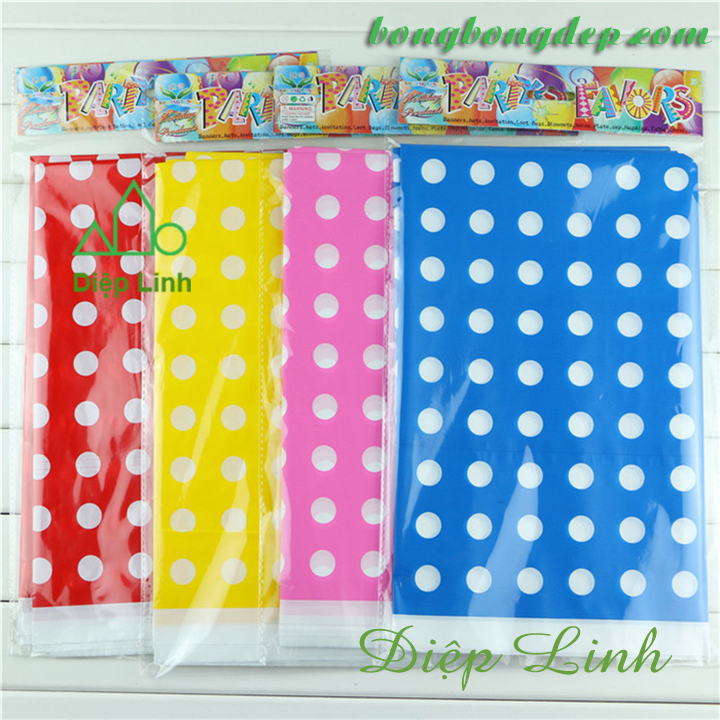 Polka Dot Birthday Tablecloth for Children