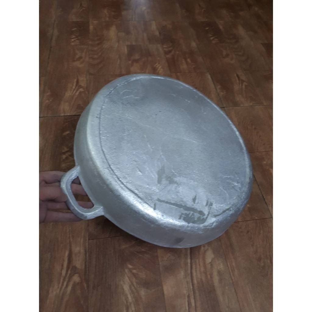 Chảo gang đúc đáy bằng cỡ lớn 38cm