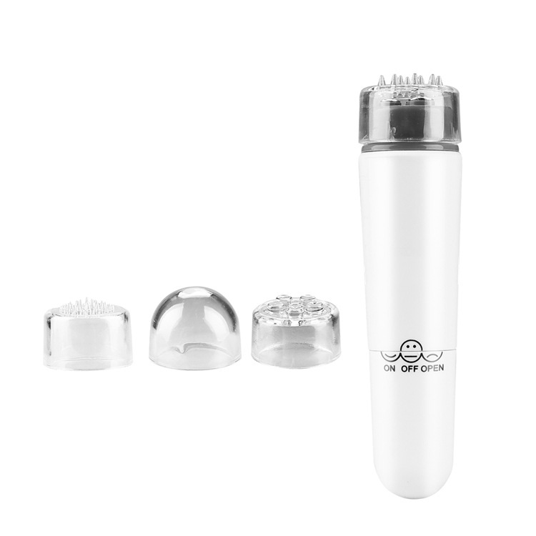 (tặng pin ) Bút massage mặt cầm tay 4 đầu -   Máy Massage Mắt Kiểu Bút  - matxa mắt -   Máy Massage đa năng  rung cực tê hình bút