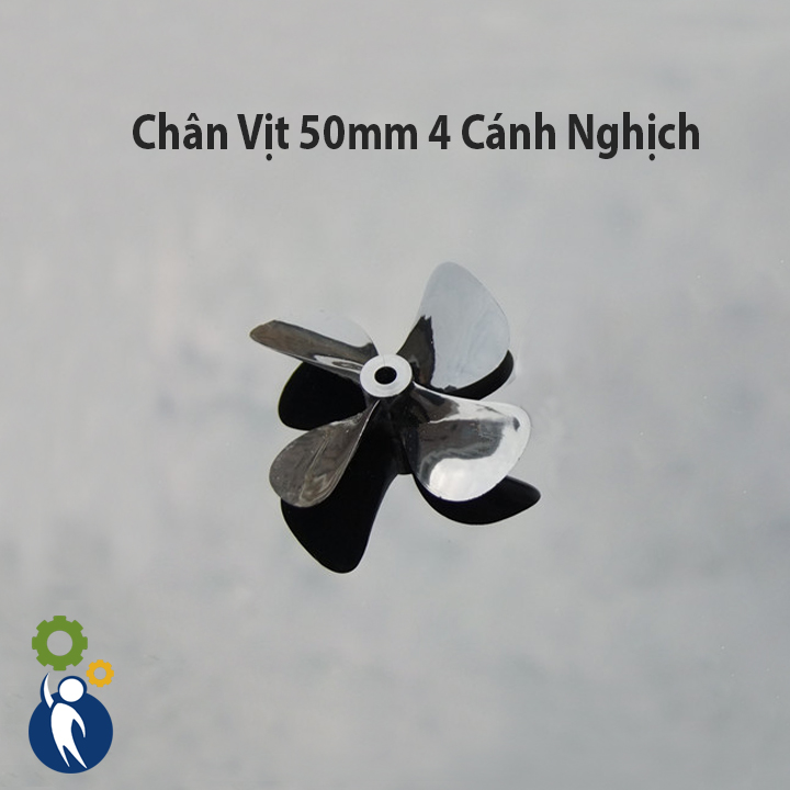 Chân Vịt 50mm 4 Cánh Nghich, trục 4mm