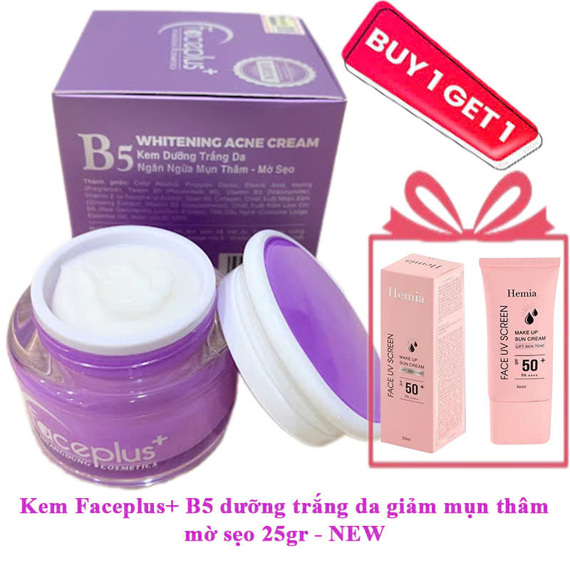 [ TẶNG MẶT NẠ] KEM DƯỠNG TRẮNG DA NGỪA MỤN THÂM FACEPLUS+ ( 10g - 15g)