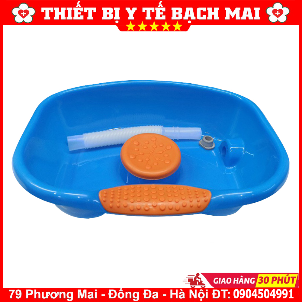 Máng Gội Đầu - Chậu Gội Đầu Tại Giường Cho Người Bệnh [Xanh]