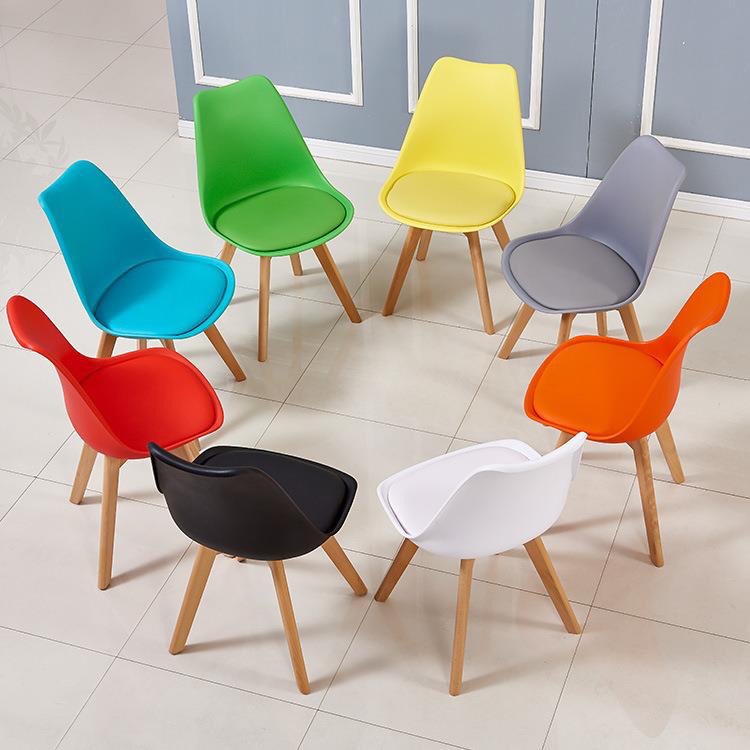 [GHẾ CAFE - GHẾ ĂN] Ghế Eames đệm da