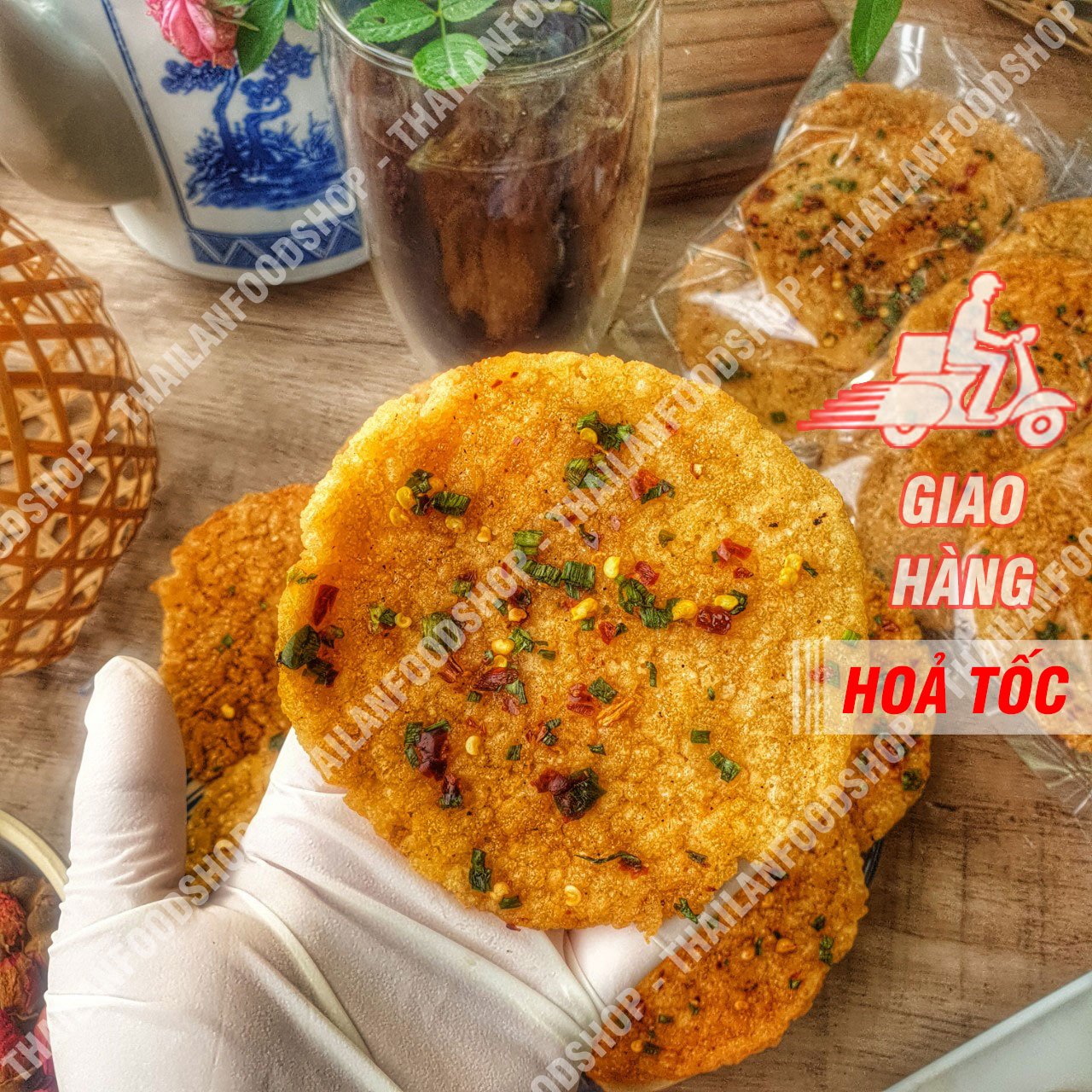 Cơm Cháy Mắm Hành - 1 Gói 3 Miếng