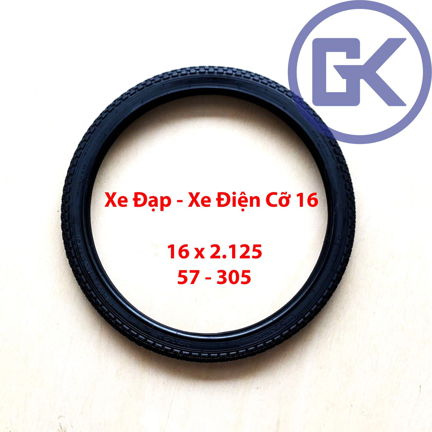 Lốp & săm xe đạp – xe điện cỡ 16, 16x2.125 , 57-305 kenda