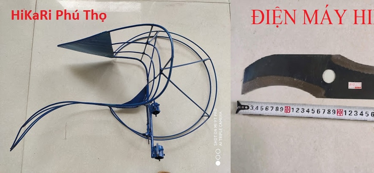 Bộ dao gặt cong +Lồng gặt lúa cho máy cắt cỏ cầm tay, thép cứng, cắt lúa chuyên dụng, vơ dài chắc chắn.
