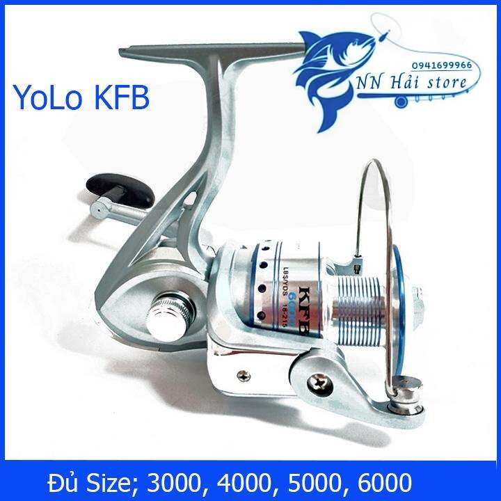 Máy câu cá chính hãng yolo kfb cao cấp, may cau ca yolo kfb gia re, đủ size; 3000, 4000, 5000, 6000