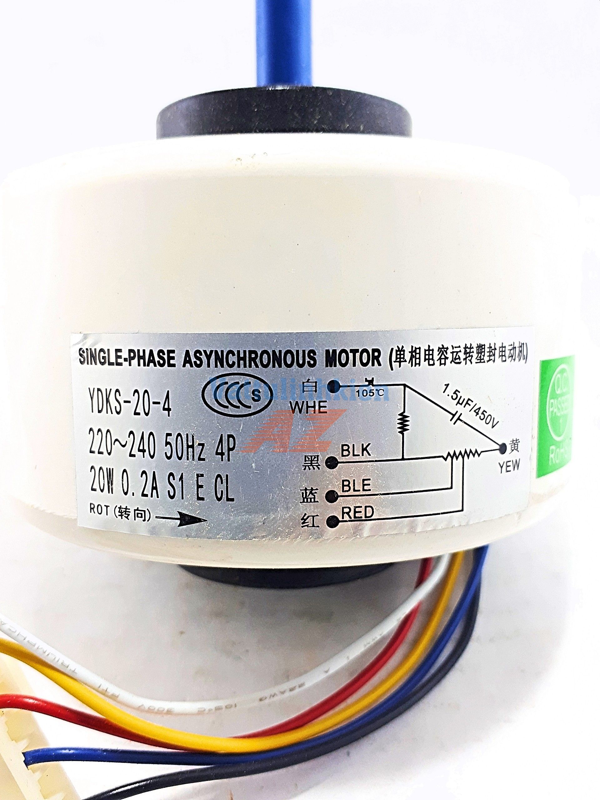 Motor quạt AC220V-20W, 5 dây dùng cho Điều hòa NAGAKAWA - GREE