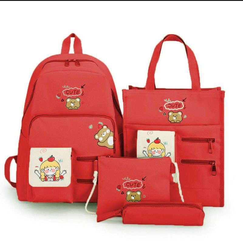 SET BALO NỮ 4 gấu cute cô bé táo cb84