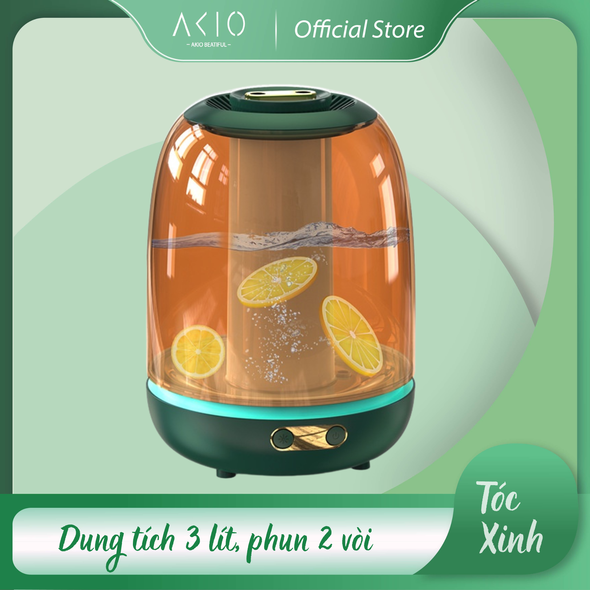 Máy tạo ẩm không khí Humidifier dung tích 3 lít tích hợp đèn ngủ có ẩm kế