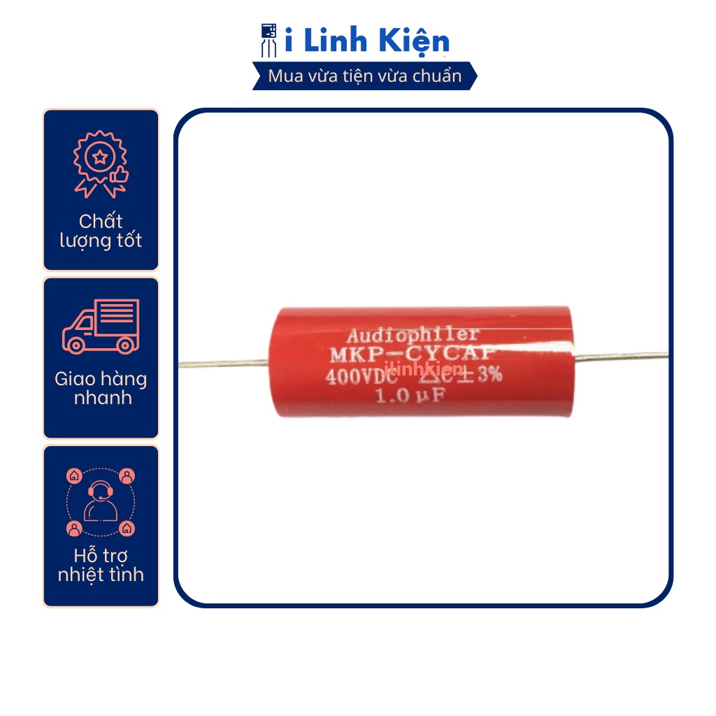 Tụ audiophiler 1uf 400v 105j màu đỏ