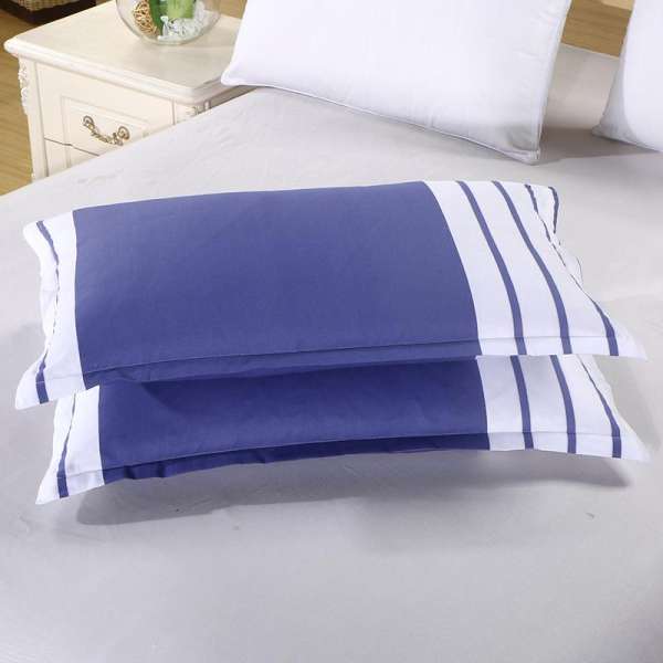 100% Cotton Vỏ Gối THU ĐÔNG SỌC Chéo Vỏ Gối Đơn Một Cặp 48X74 Bộ Ruột Gối 100% Cotton 100% Cotton Sinh Viên