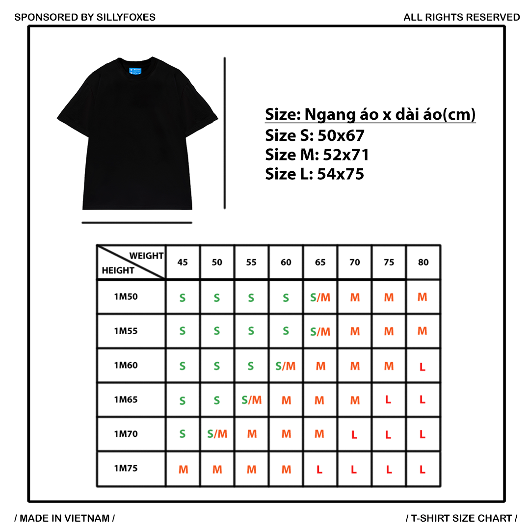 Áo Thun Iconic Logo Silly Foxes Đen In Nổi - SLF0015