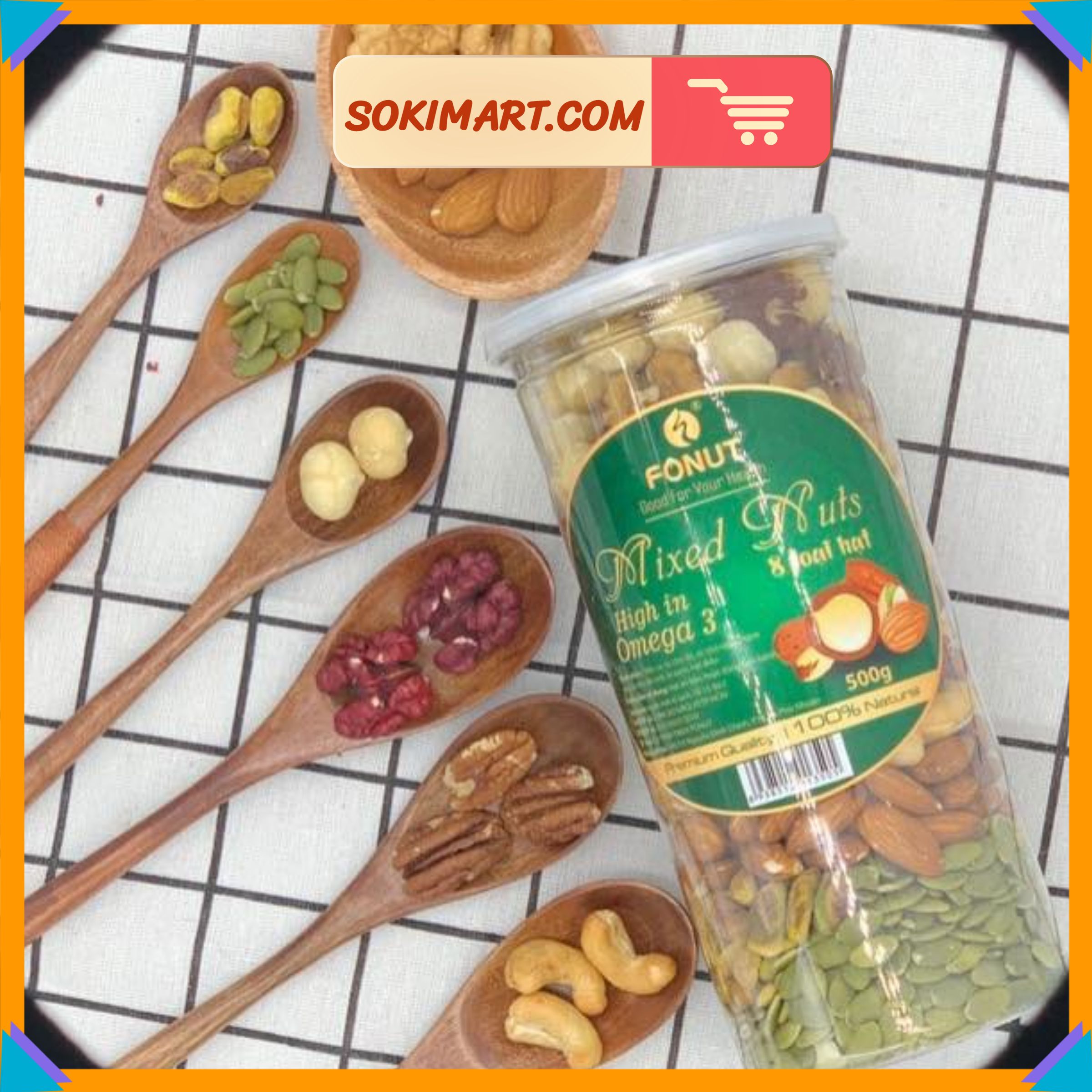 Mix nhân 8 loại hạt dinh dưỡng - 500g