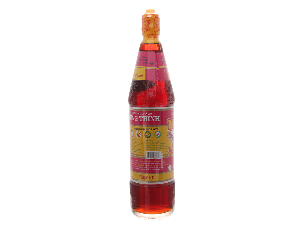 Nước mắm cá cơm nhĩ Hưng Thịnh 38 độ đạm chai 750ml