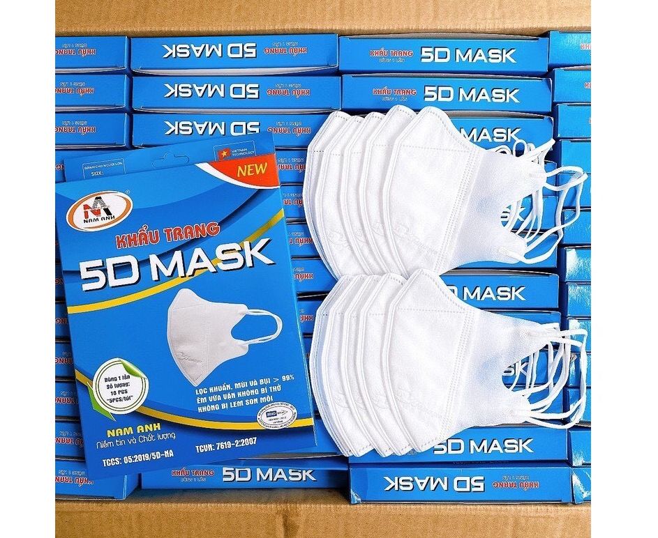 Combo Khẩu Trang 5D Mask Famapro Hộp 10cái Cao Cấp ,Bảo vệ sức khoẻ (Hàng Cty Nam Anh)