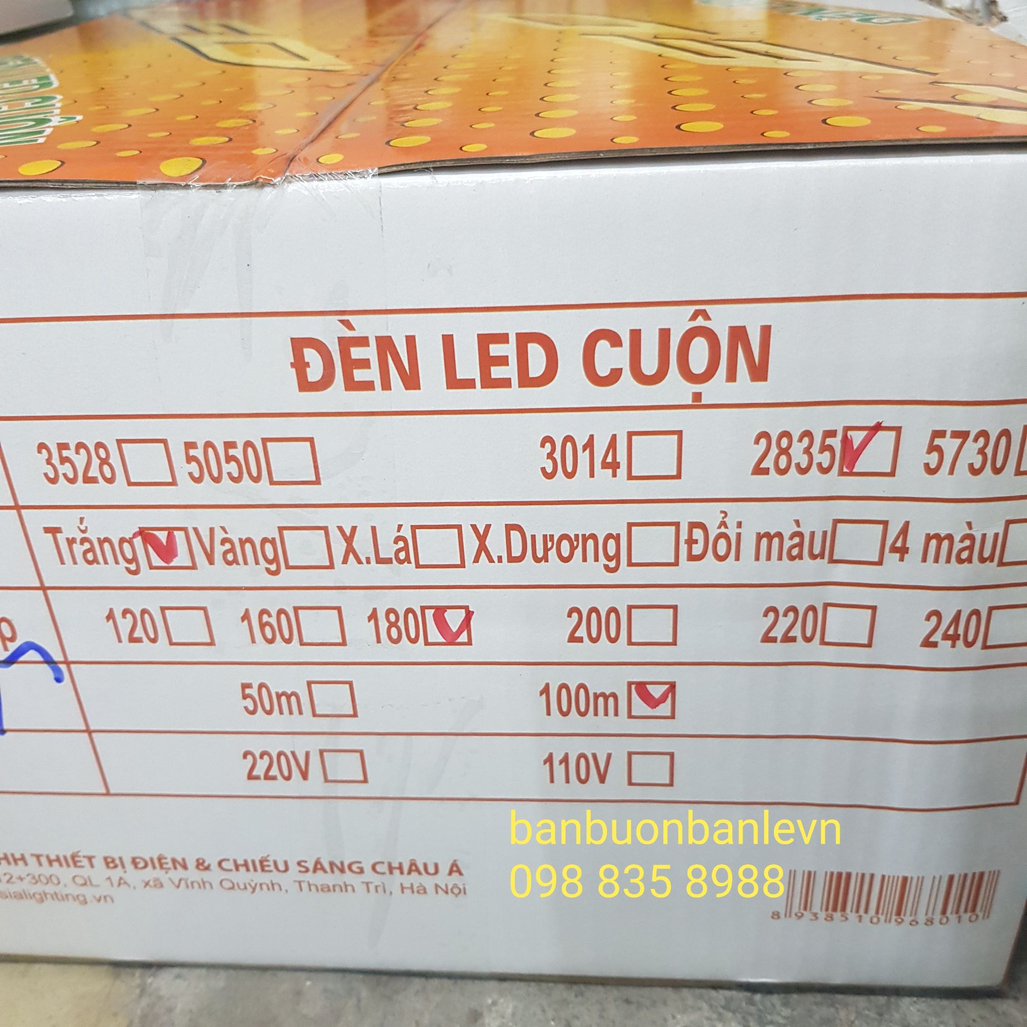 Đèn led dây 3 hàng led 2835 ASIA -180 Chip