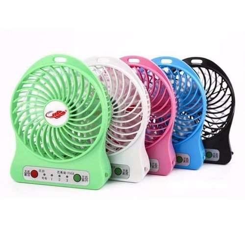 Combo 2 quạt tích điện mini 3 tốc độ