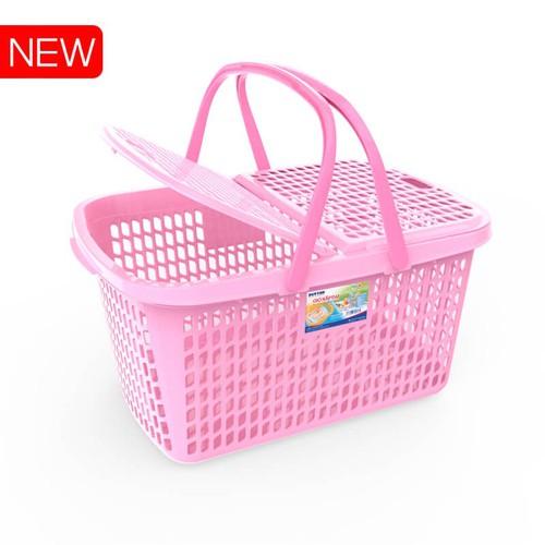 Giỏ nhựa duy tân size đại: 53.5 x 37 x 26.5 cm