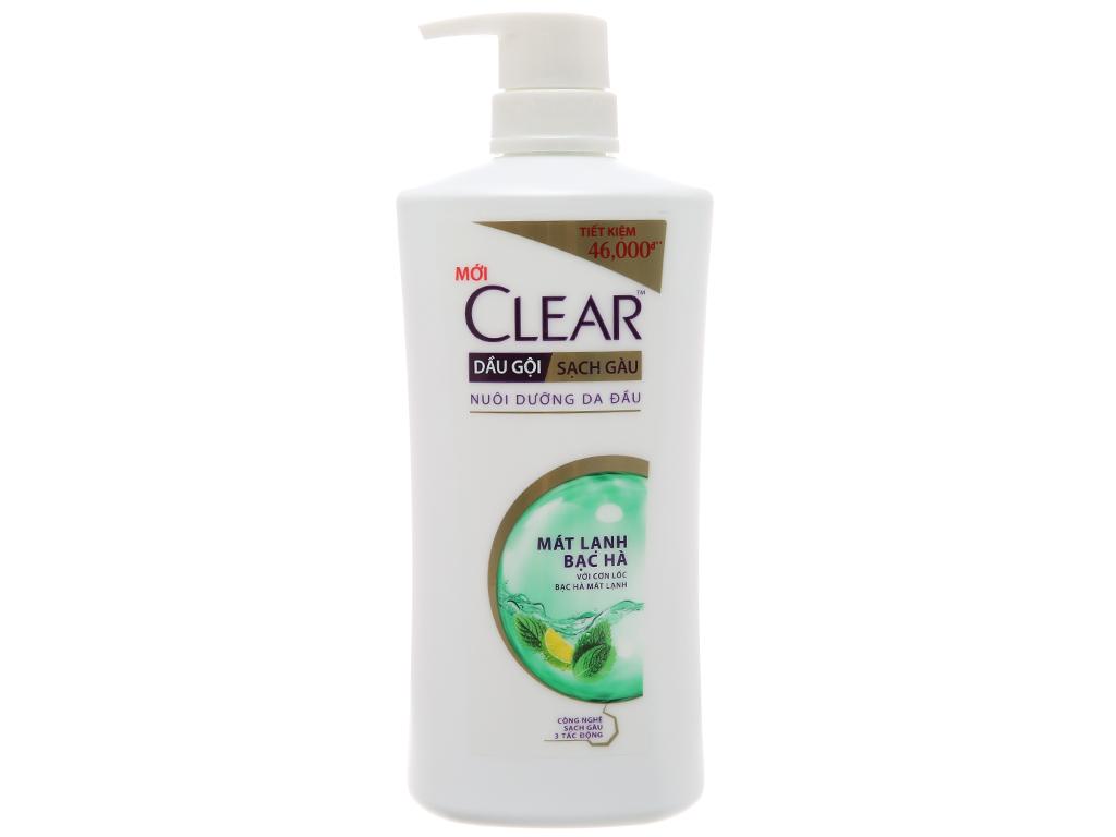 Dầu Gội Clear Mát Lạnh Bạc Hà 630g