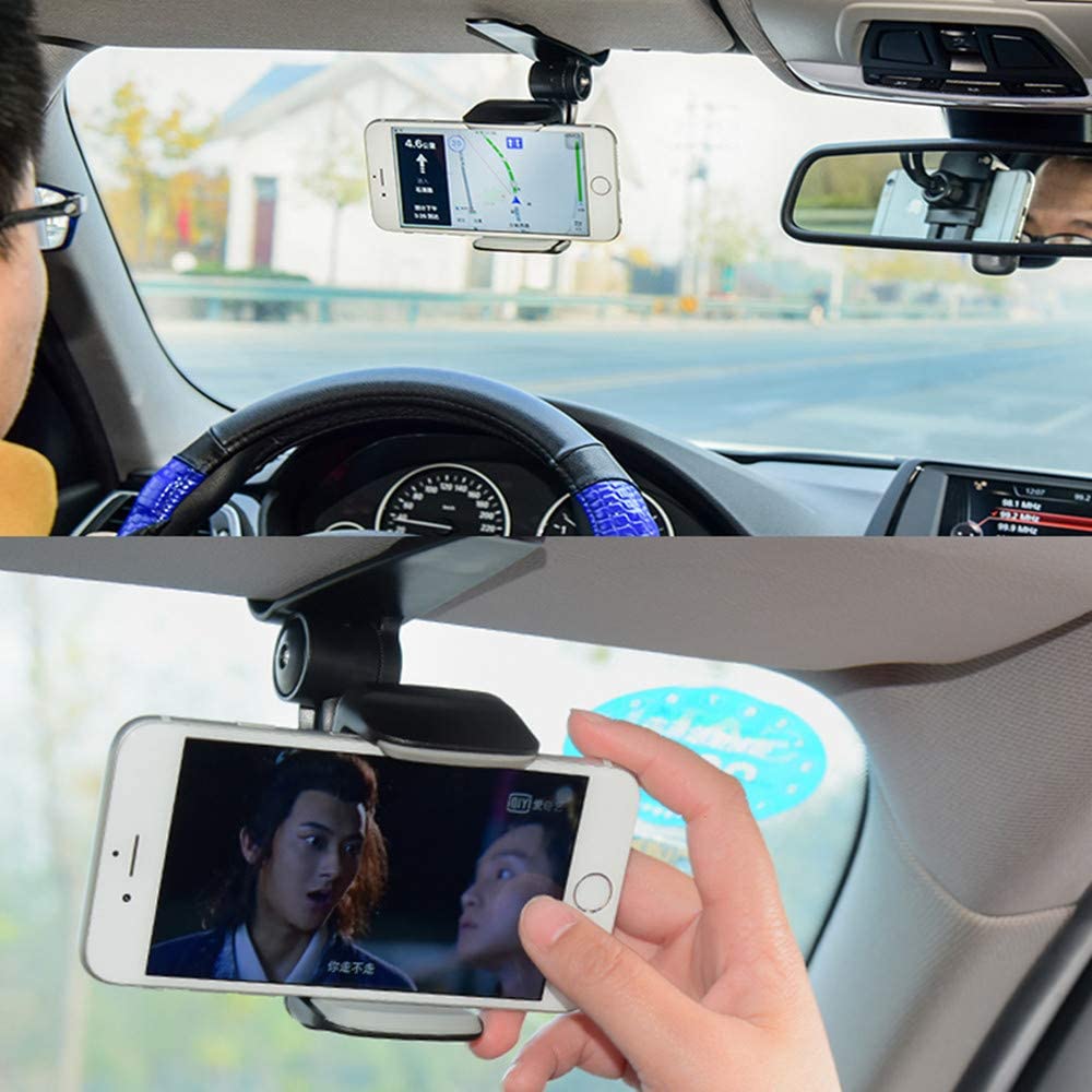 Giá Đỡ Điện Thoại Gắn Tấm Chắn Nắng Ô Tô - Giúp Điện Thoại Trở Thành Camera Hành Trình