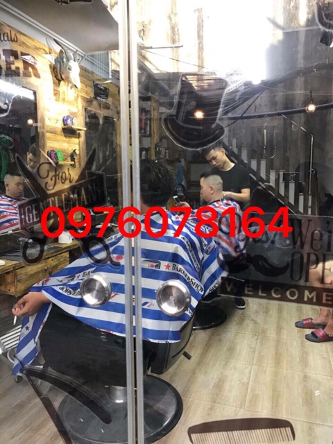 KHĂN CẮT TÓC NAM BARBER CHO BARBERSHOP - Đỏ