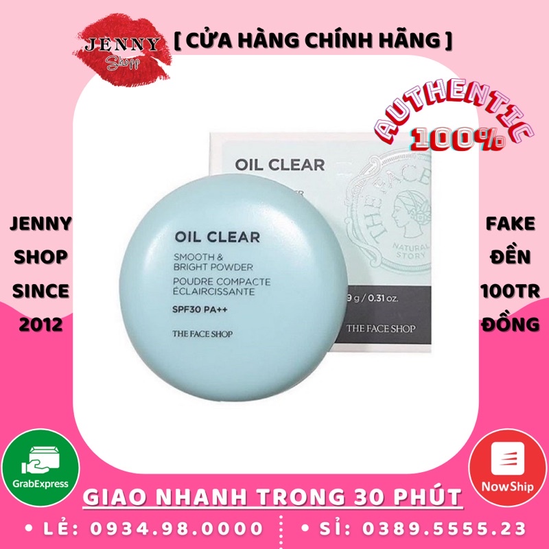 Phấn phủ nén kiềm dầu oil clear smooth & bright pact spf30/pa+