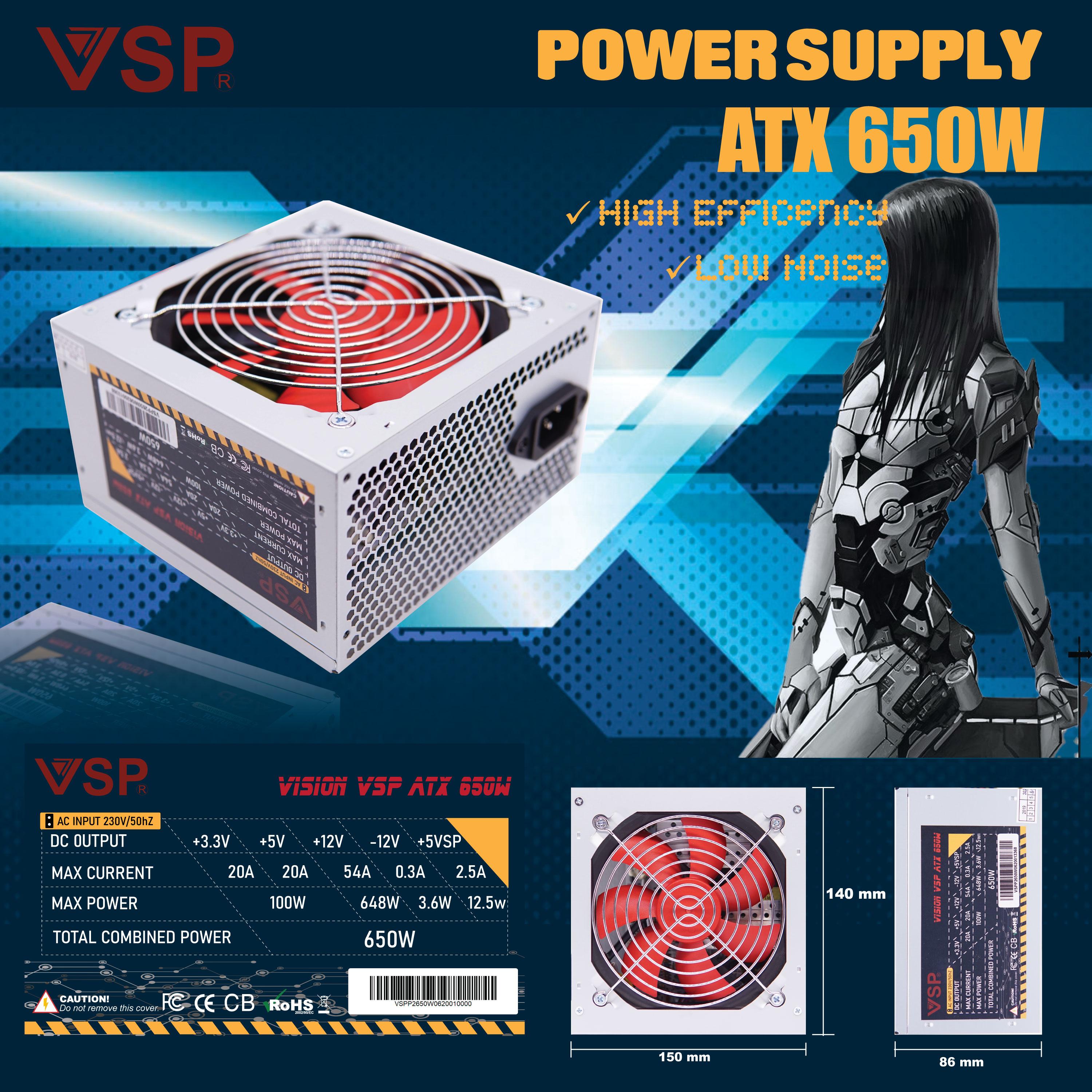 Nguồn VSP ATX 650W