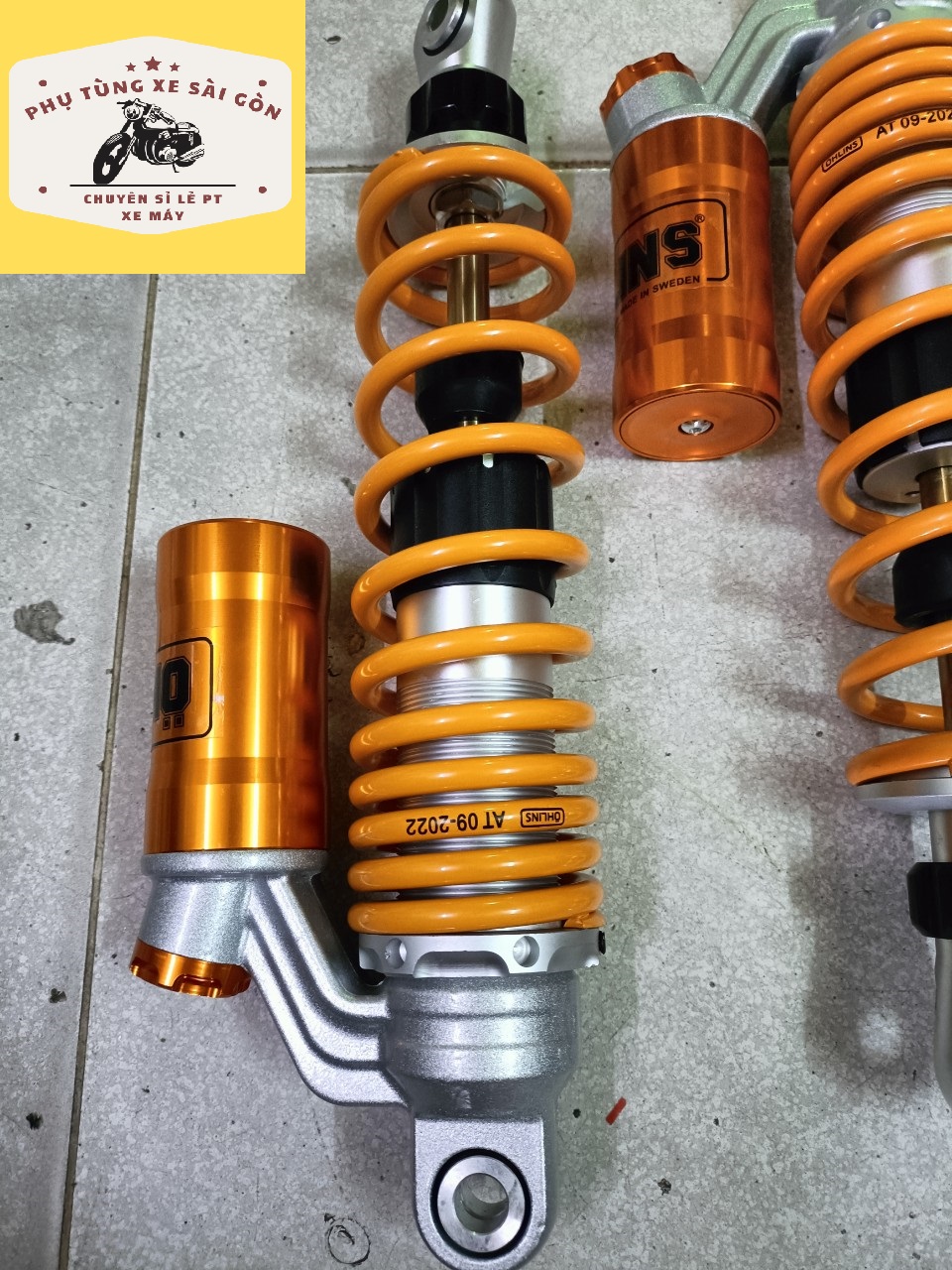 Phuộc sau Ohlins bình dầu cho xe Dream, Wave, Sirius