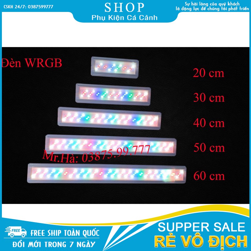 Đèn led thủy sinh 3 chế độ sáng 50cm