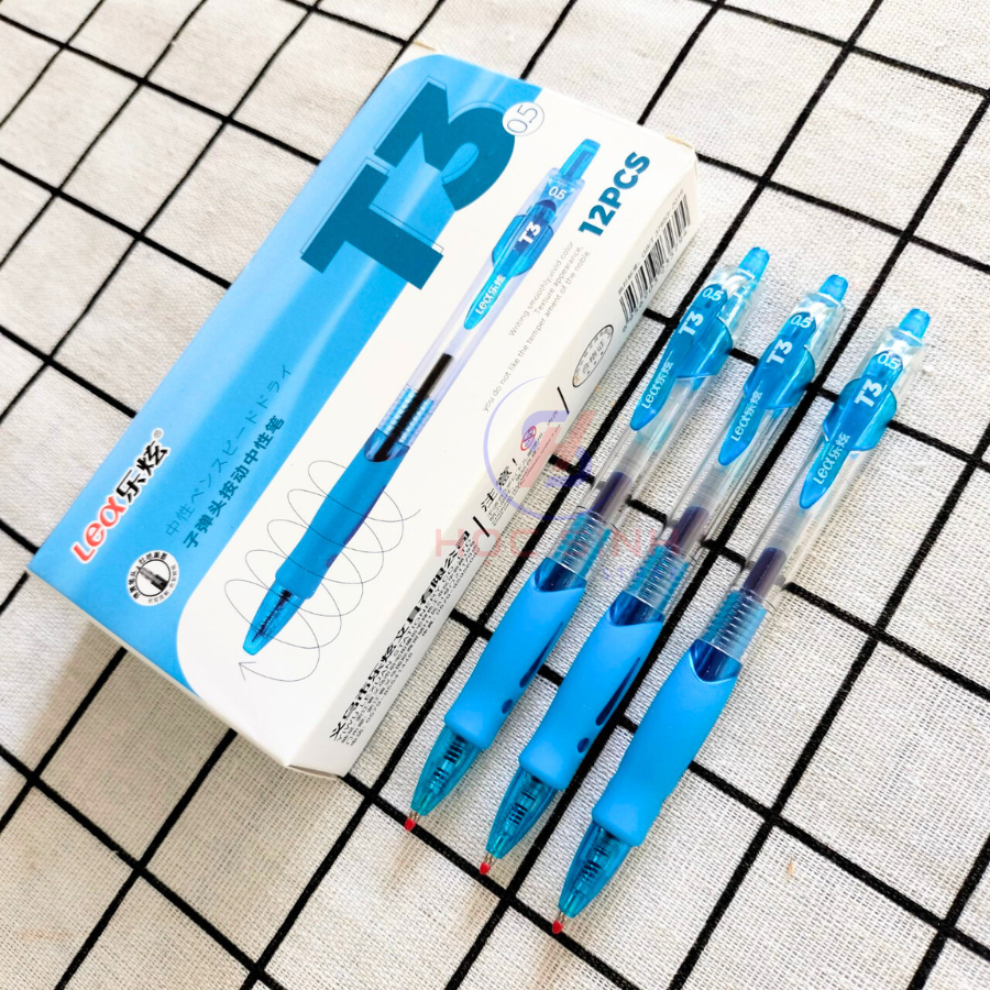 Hộp 12 cây bút gel bấm cao cấp lex t3 0.5mm