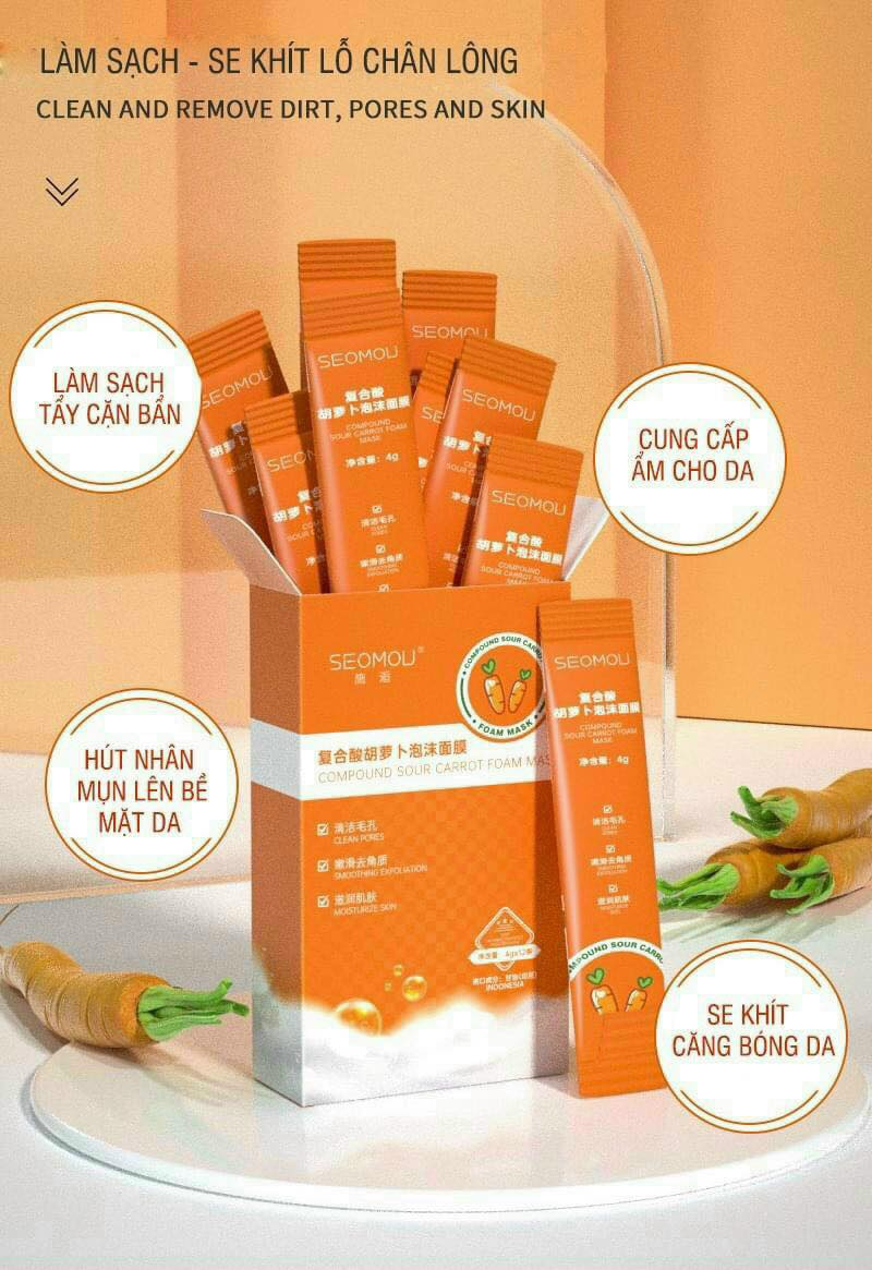 MẶT NẠ SỦI BỌT TINH CHẤT BƠ - CÀ RỐT