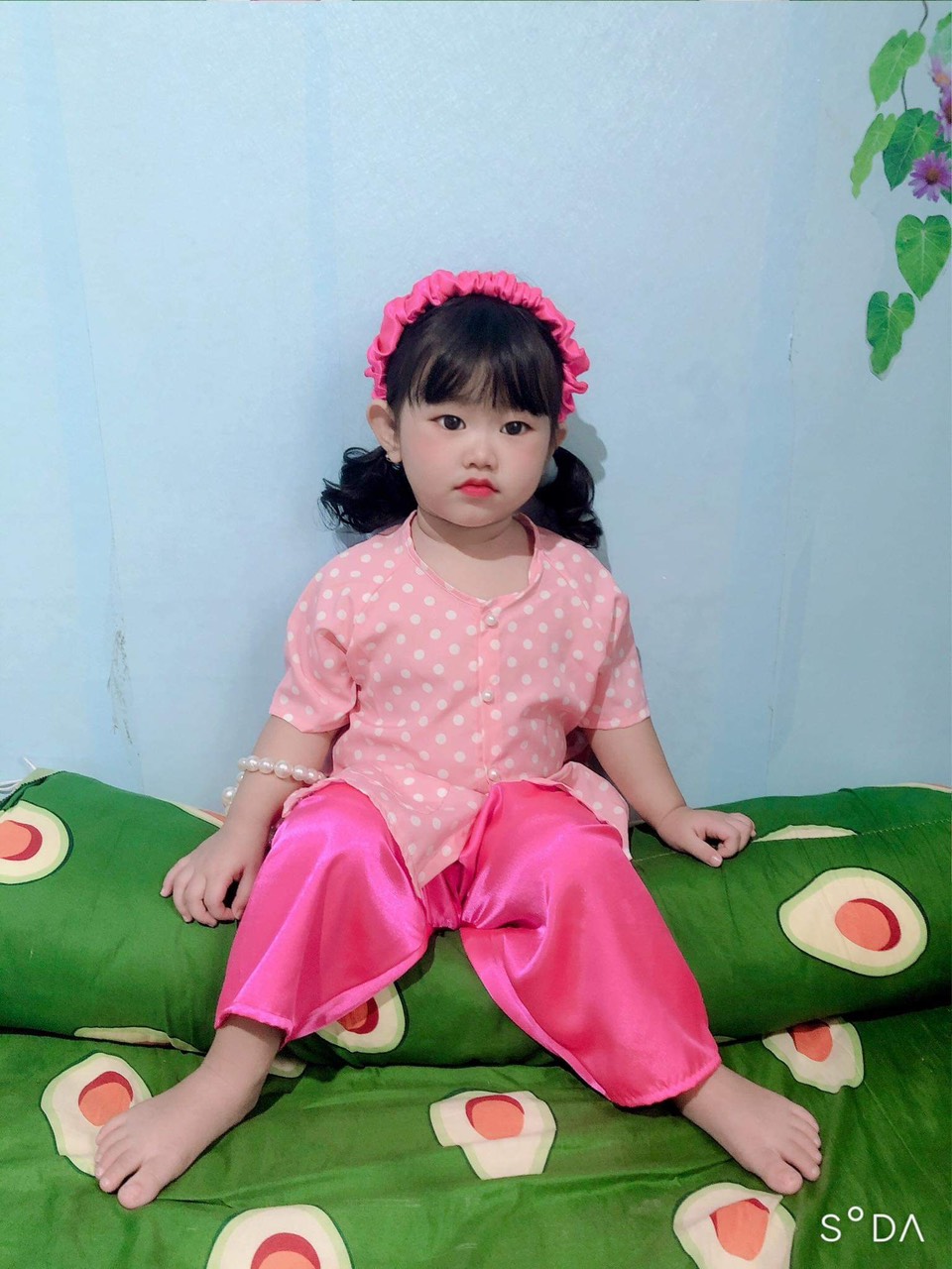 BỘ BÀ BA LỤA HOA CHO BÉ