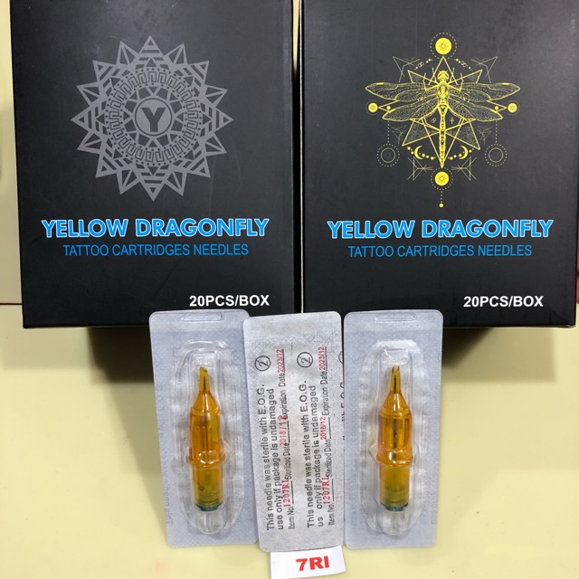 Kim xăm Pen 7RL đi nét Yellow Dragonfly