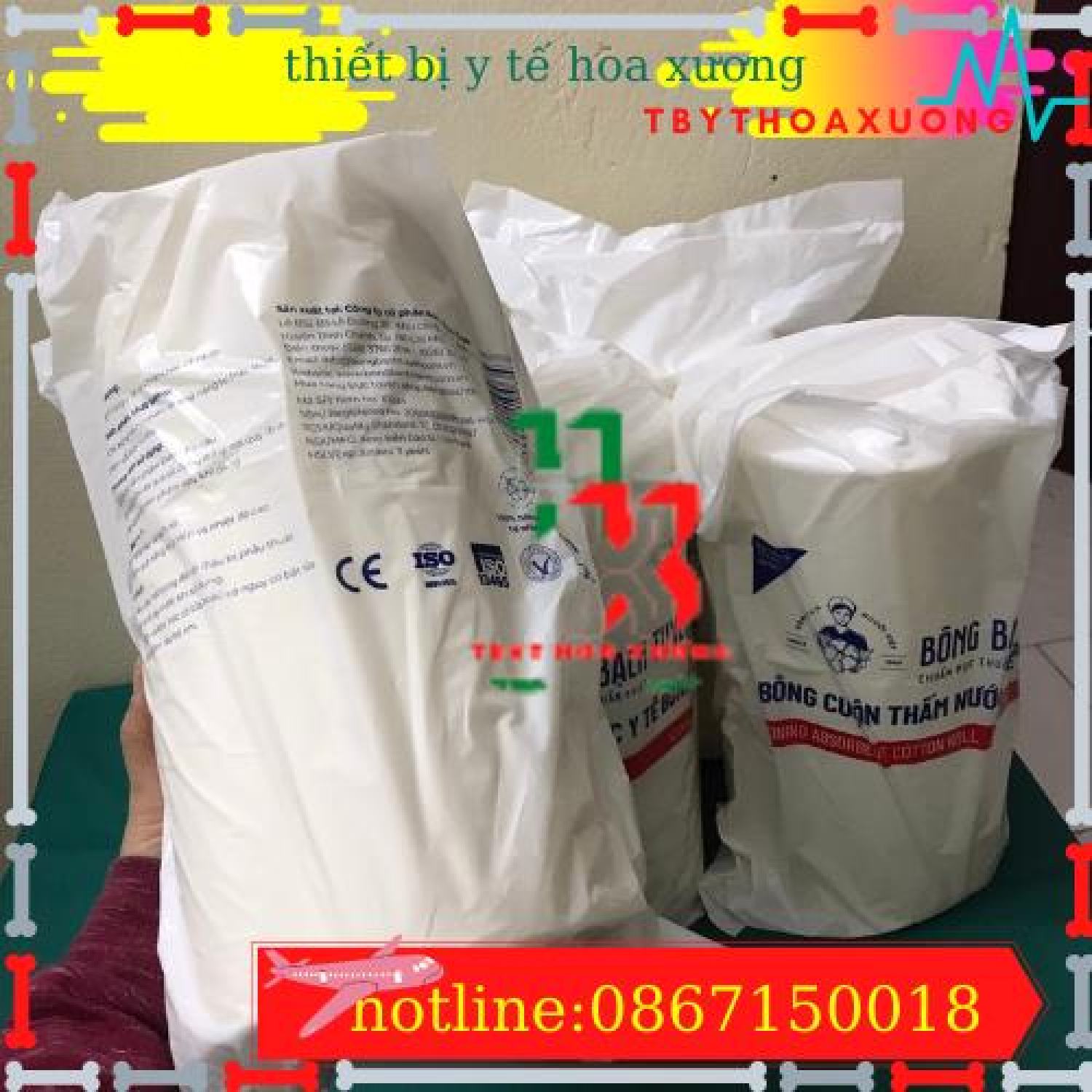 Bông Cuộn 1kg Bông Y Tế Bạch Tuyết