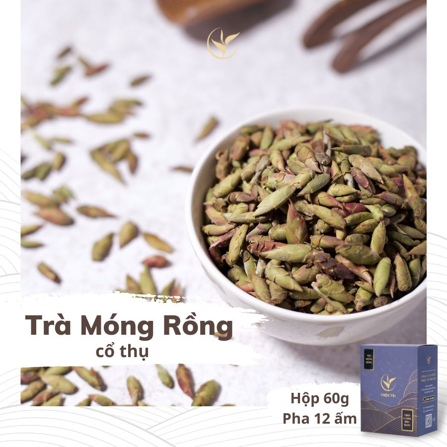 Trà móng rồng cổ thụ thiện tài búp trà cổ thụ hà giang hộp 60gram hảo hạng biếu tặng