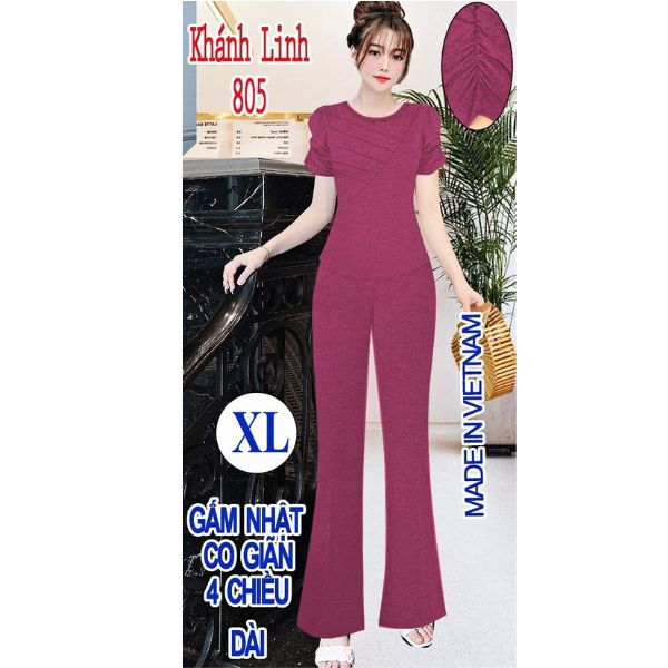 Đồ bộ nữ hàng cao cấp vải Gấm nhật ( M 805) ống bas